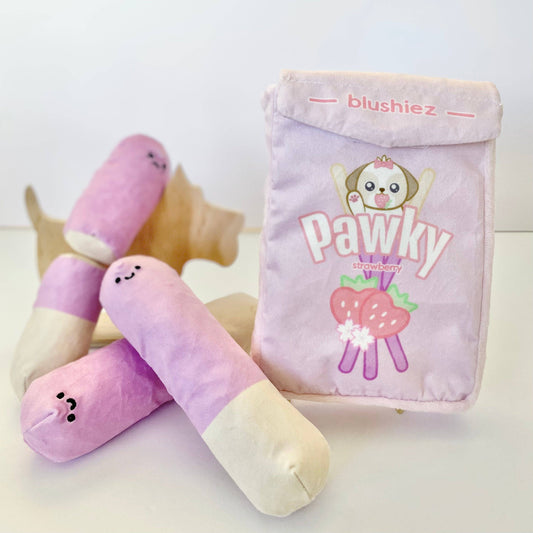 Strawberry Pawky Interactive/Nosework 4 Piece Dog Toy