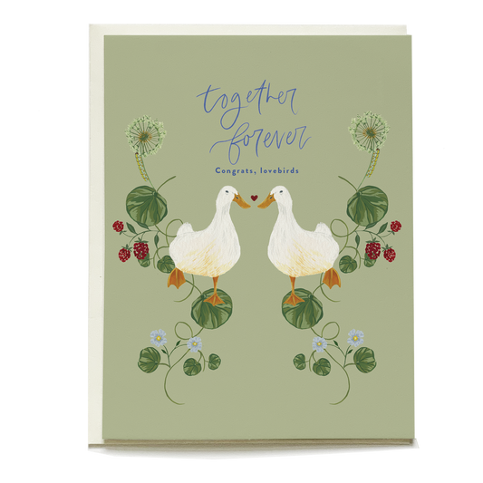 Lovebirds Wedding Greeting Card