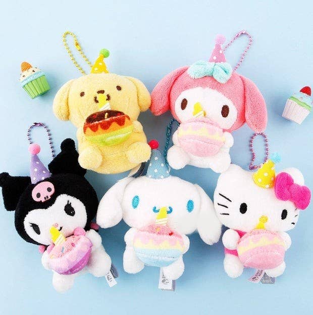 Limited ! Sanrio Party Celebrate Plush Keychain - 13cm