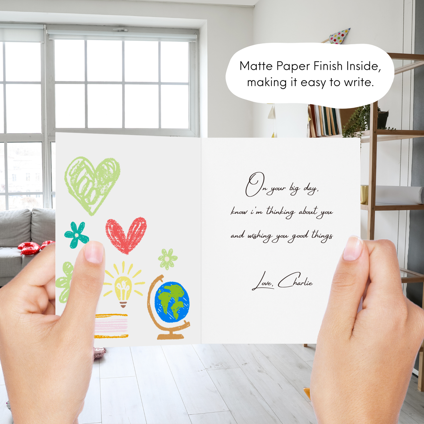 Cute Teacher Appreciation Card (Touches a heart)