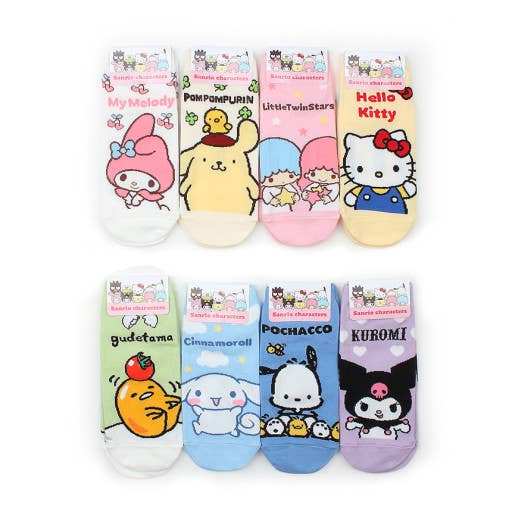 Sanrio Cotton Sneakers Happy Vibes ankle Cotton Socks