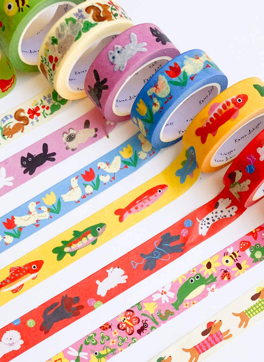 Duck & Tulip Washi Tape – Cute Animals Planner Tape