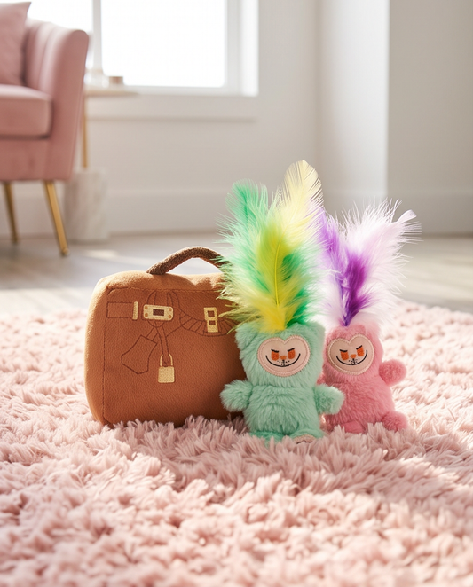 Lameowow Handbag Catnip Cat Toy with Feathers