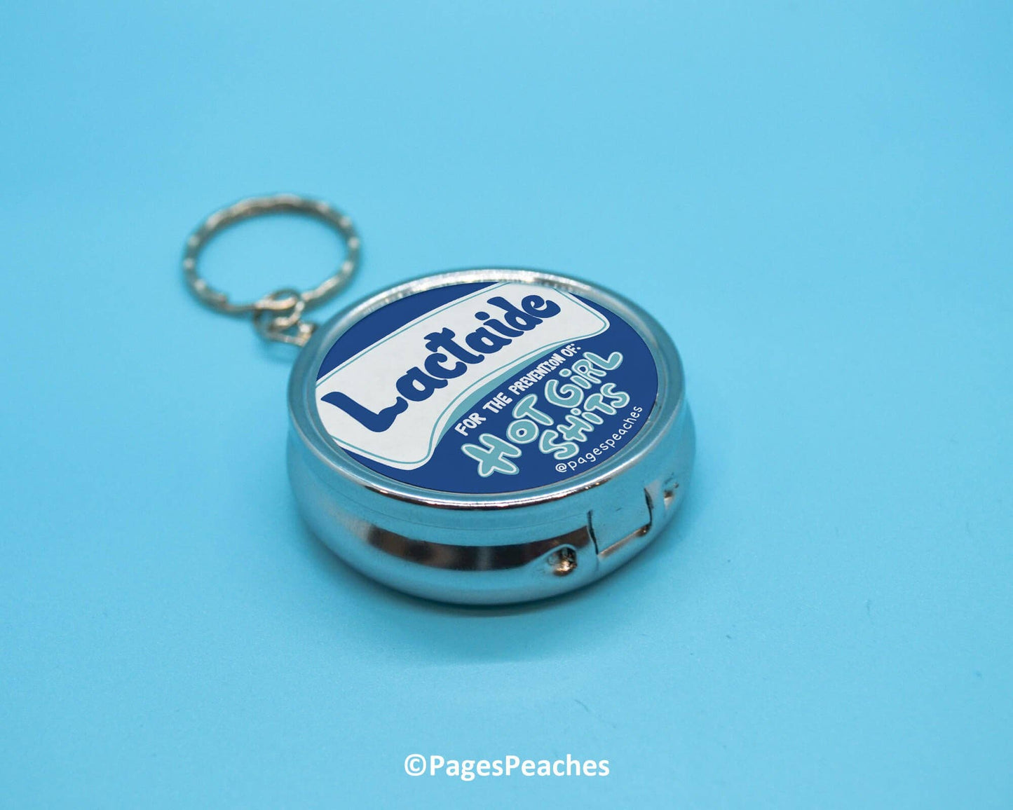 Lactaid Pill Case Keychain Travel Medication Organizer