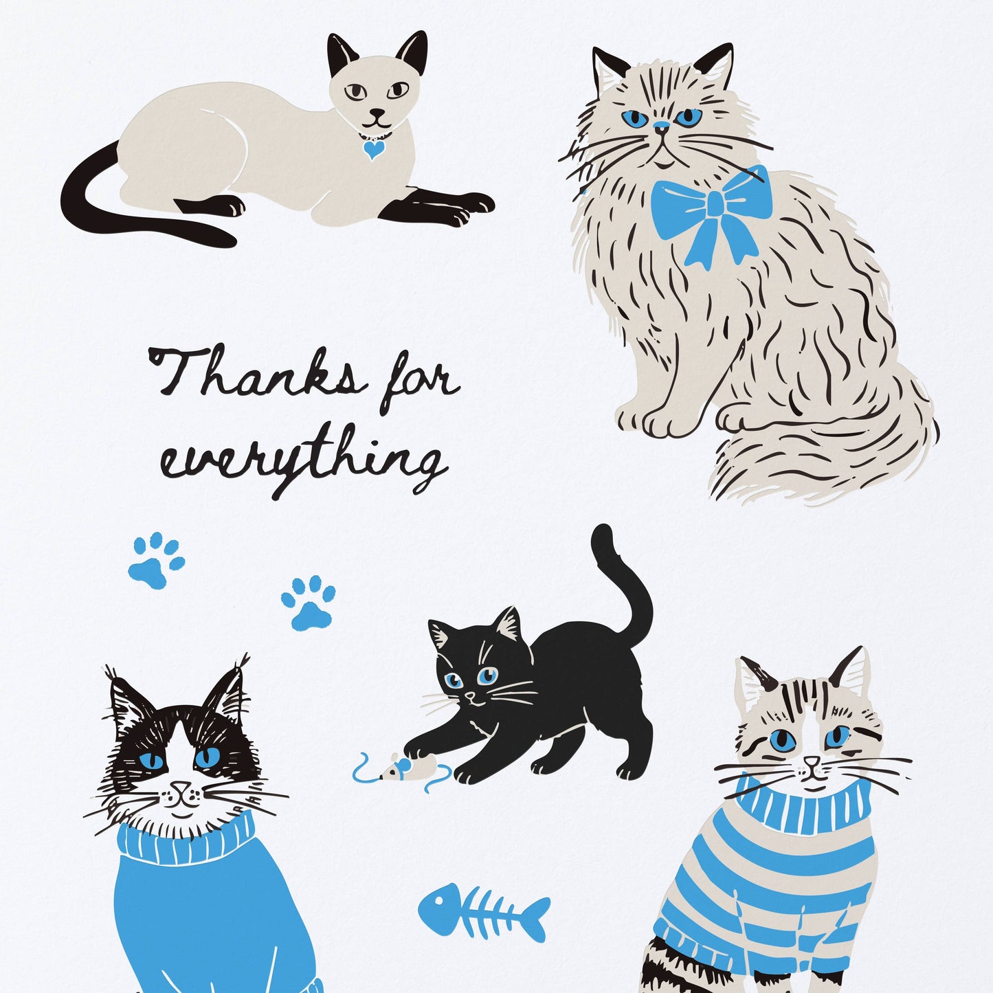 Thank You Cats Greeting Card