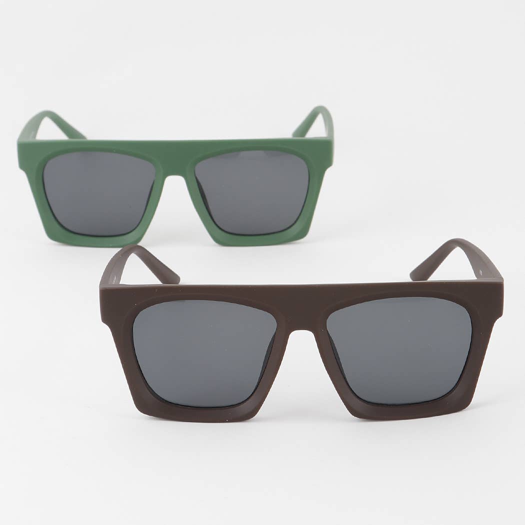 Modern Straight Matte Sunglasses