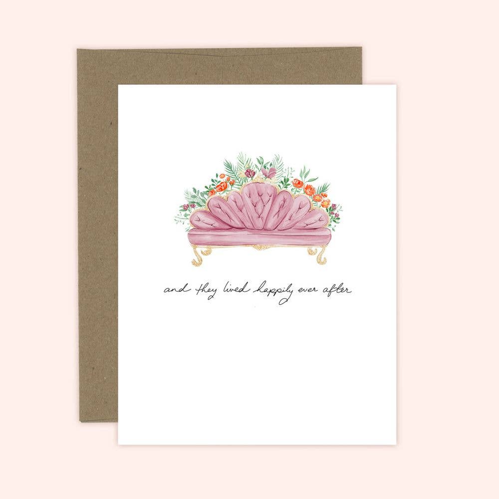 Happily Ever After Minimalist Wedding Card