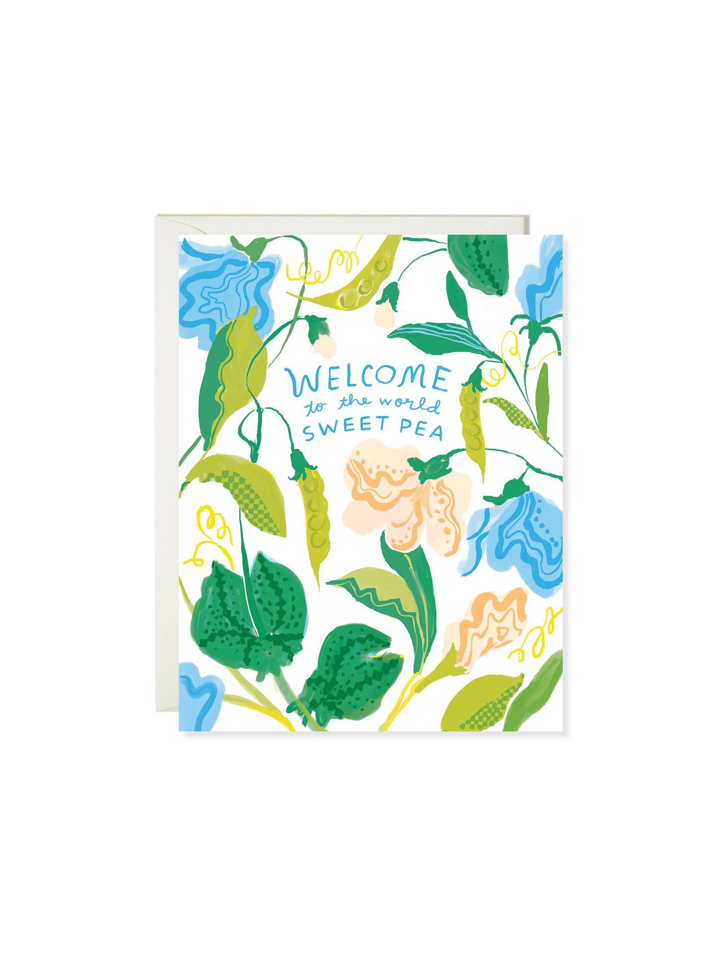 Sweet Pea Baby – Floral Welcome Baby Card