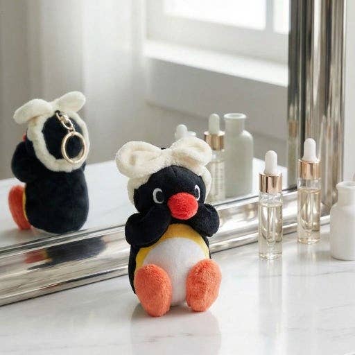 Limited Theme Pingu Headband Plush Keychain Bag Charm
