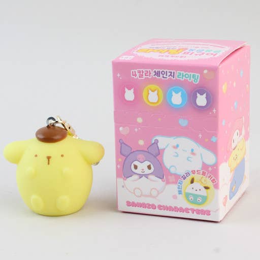 Sanrio Mood Lighting Charaters Figure Key RIng Zipper Charm