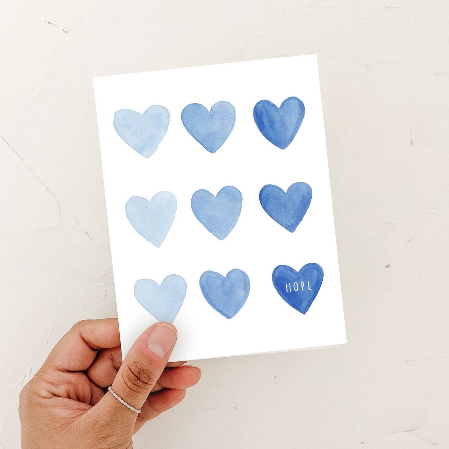 Hearts of Hope - Blue Encouragement & Sympathy Greeting Card