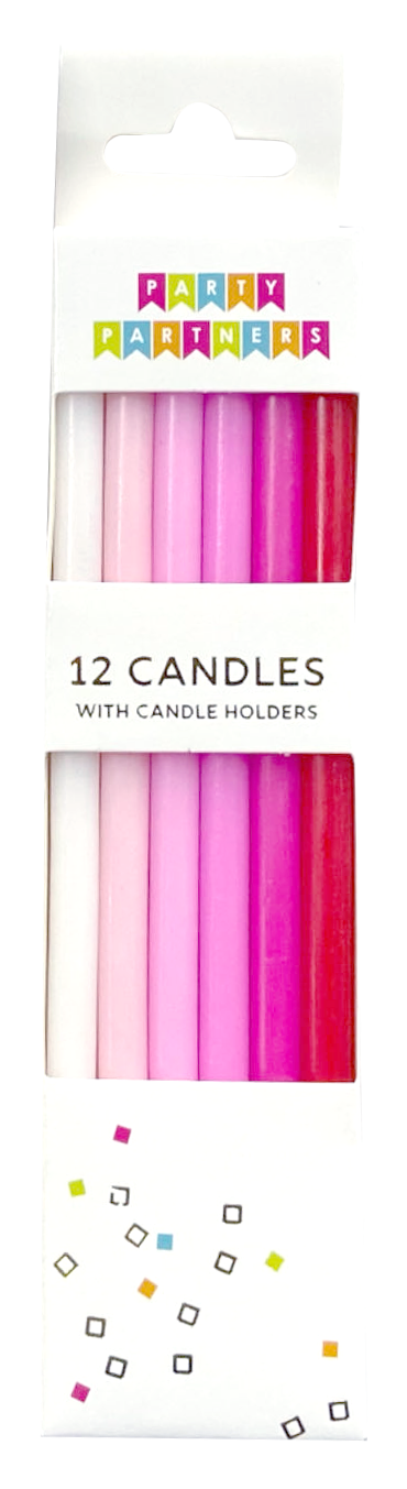 Pink Gradient 12 Candle Set