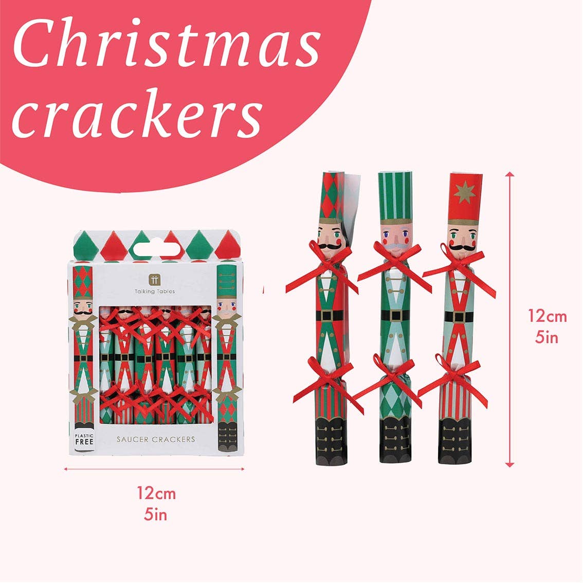 Nutcracker Christmas Saucer Crackers