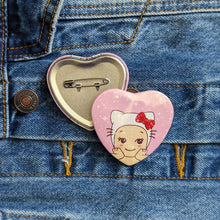 Load image into Gallery viewer, Hello Kitty Baby Sparkle Heart Button
