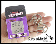 Load image into Gallery viewer, Mini Metal Wire Brain Teaser Puzzles
