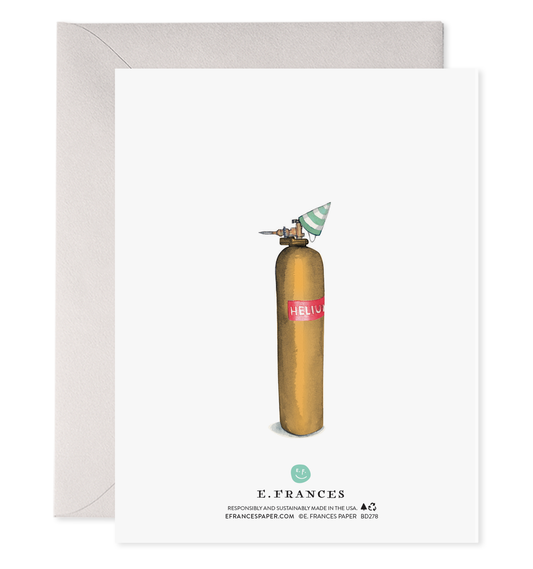 Helium 80 | 80th Birthday Greeting Card