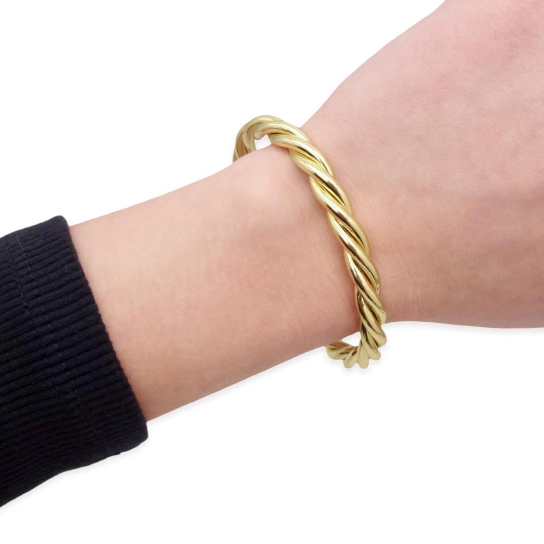 Twist Cuff Bangle Bracelet