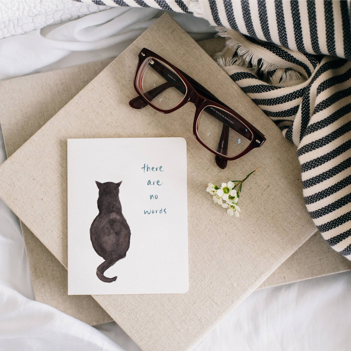 No Words -- Black Cat Sympathy Card