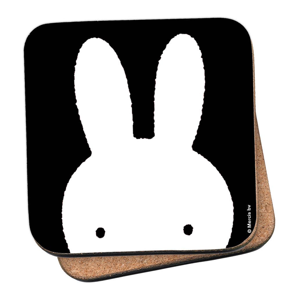 Miffy Face B&W Cork Coaster