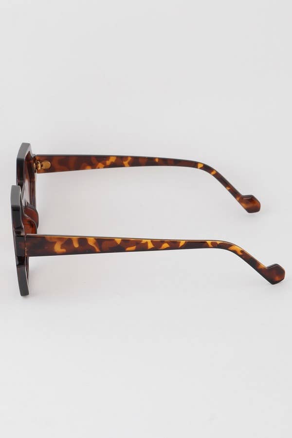 Bright Tinted Hexagon Sunglasses