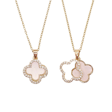 Load image into Gallery viewer, CZ Mother of Pearl Clover Necklace
