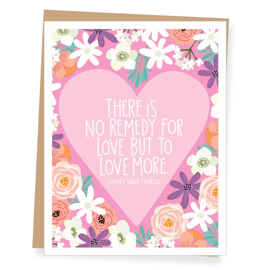 Thoreau Quote Valentine's Day Card