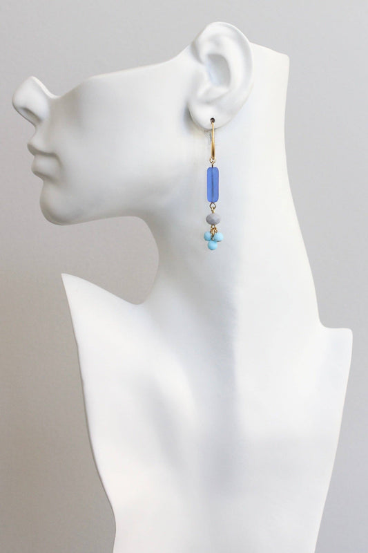 KYLE32 cobalt glass earrings