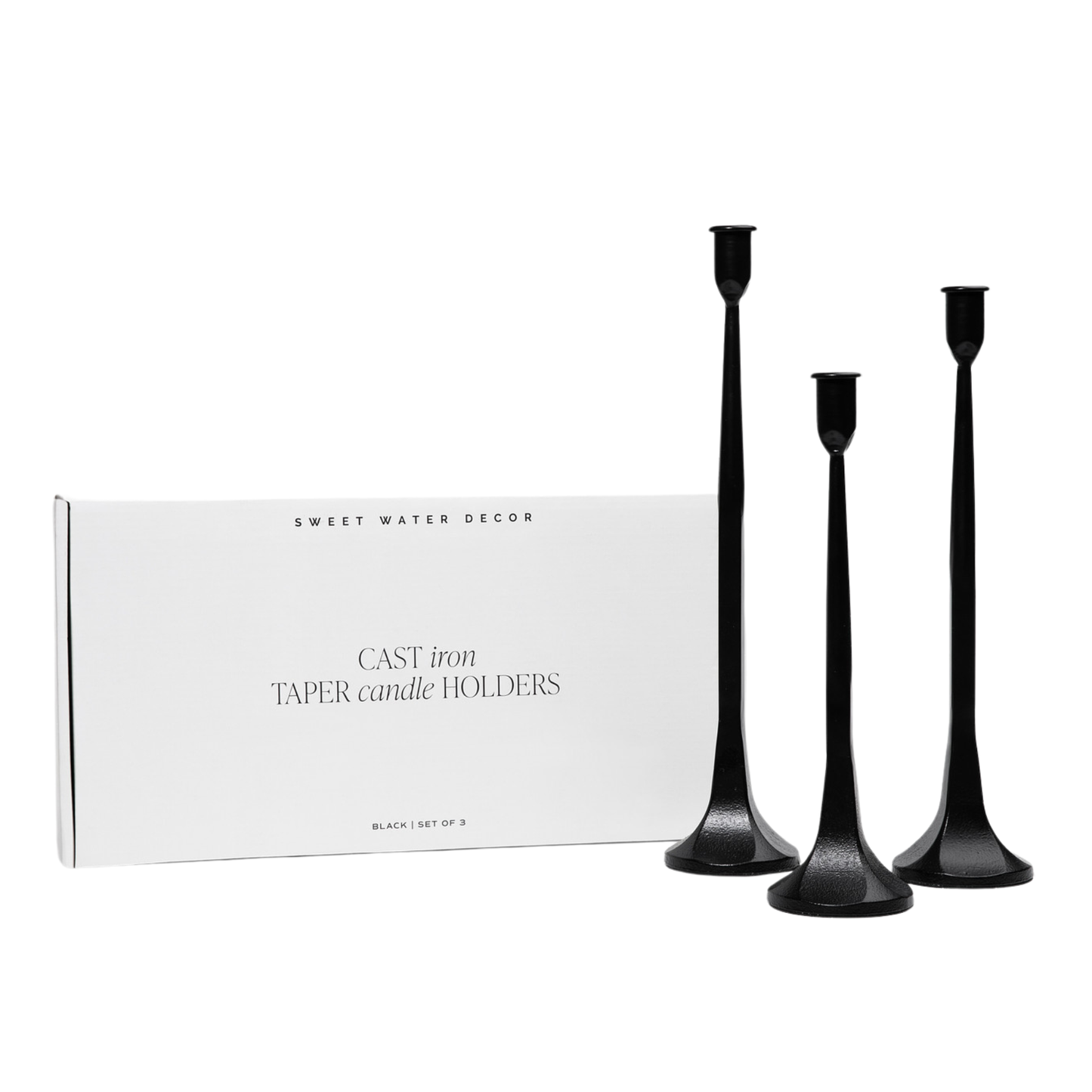 Cast Iron Taper Candle Holders