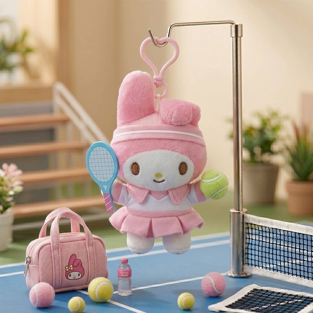Limited Edition Sanrio Characters Tennis Plush Keychain