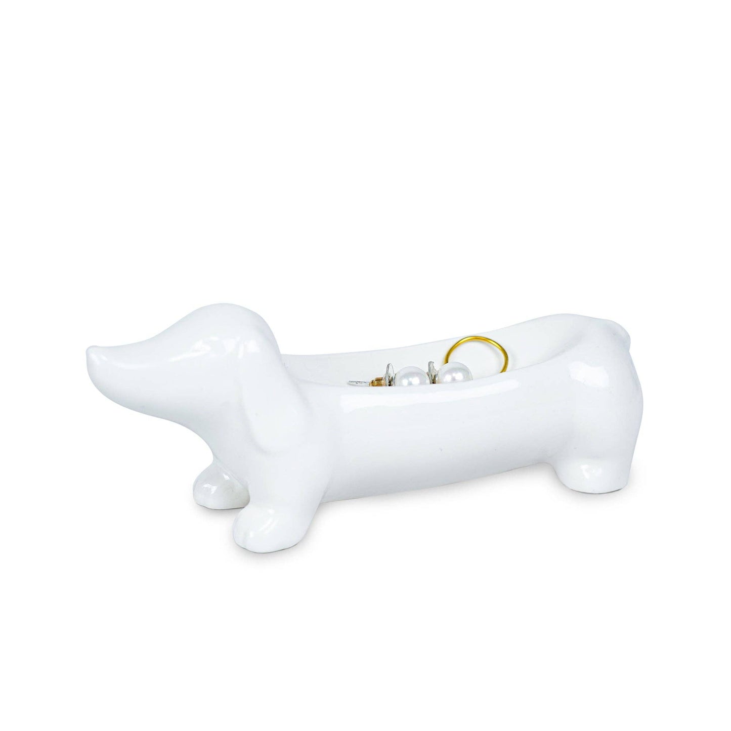 YOBRO Hotdog Jewelry Tray Dachshund Ceramic Mini Dish