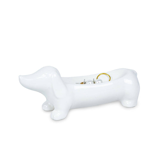 YOBRO Hotdog Jewelry Tray Dachshund Ceramic Mini Dish