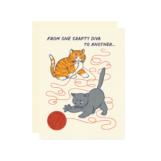 Crafty Cats Greeting Card