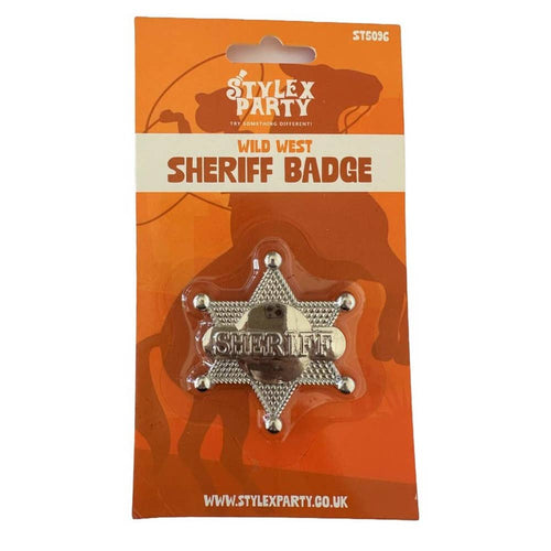 Wild West Sheriff Badge Fancy Dress Costume Accessories - Front & Company: Gift Store