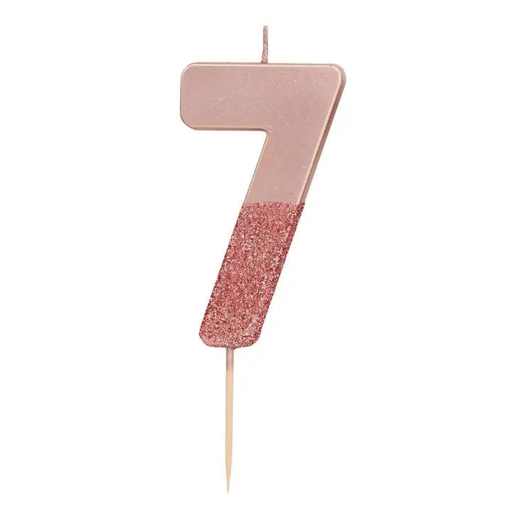Rose Gold Glitter Candle
