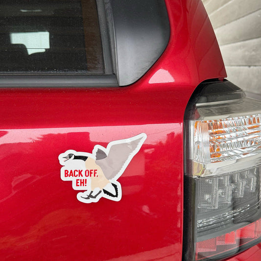 Back off eh Canada goose bumper sticker