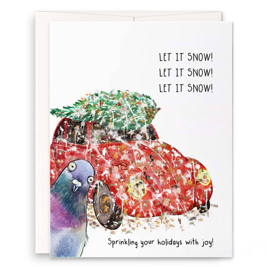 Pigeon Sprinkle Christmas - Funny Christmas Card