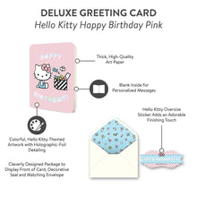 Load image into Gallery viewer, Hello Kitty Pink Happy Birthday Deluxe Greeting Card
