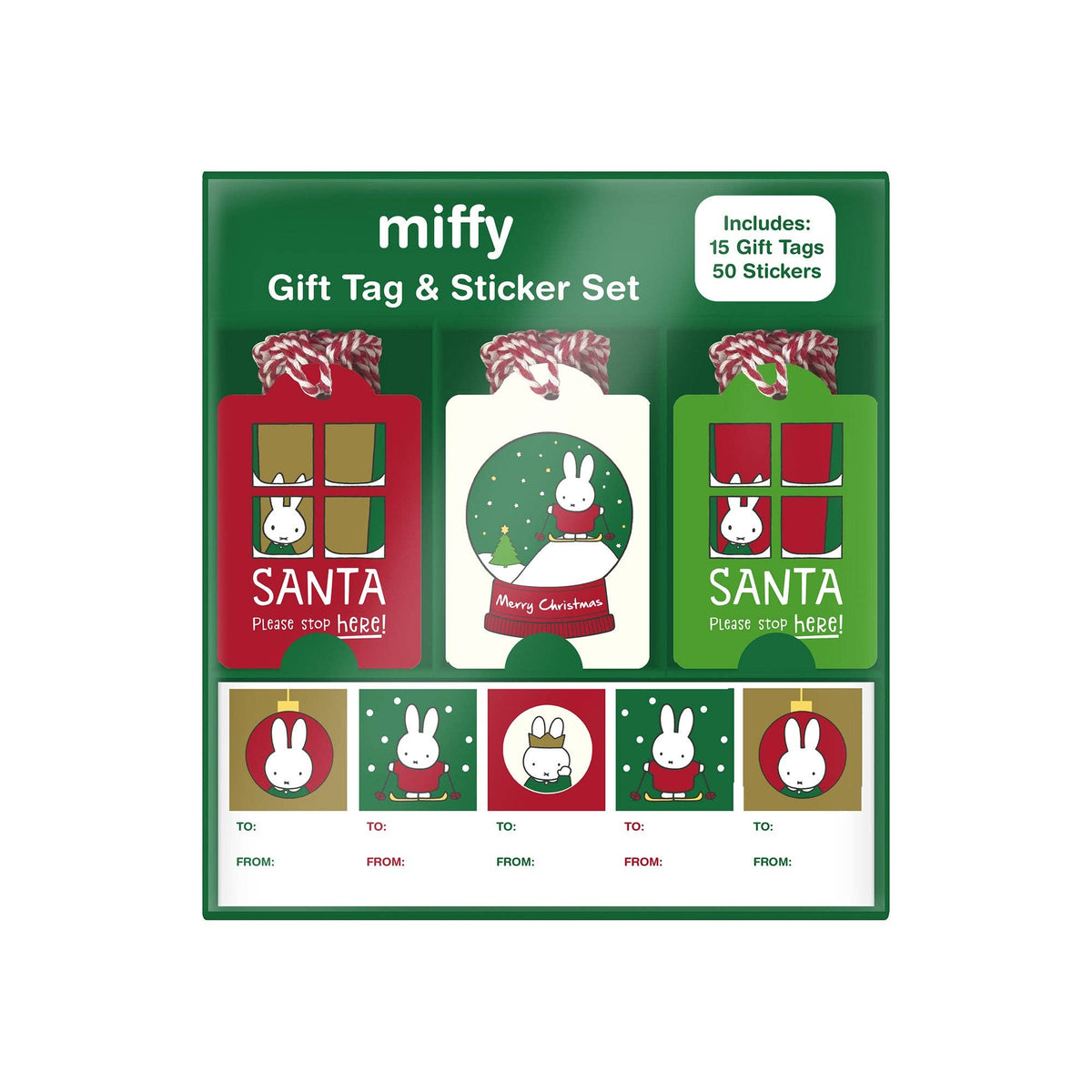 Miffy Snow Good Gift Tag & Sticker Set