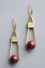 Load image into Gallery viewer, HYLE61 Acrylic and hematite earrings
