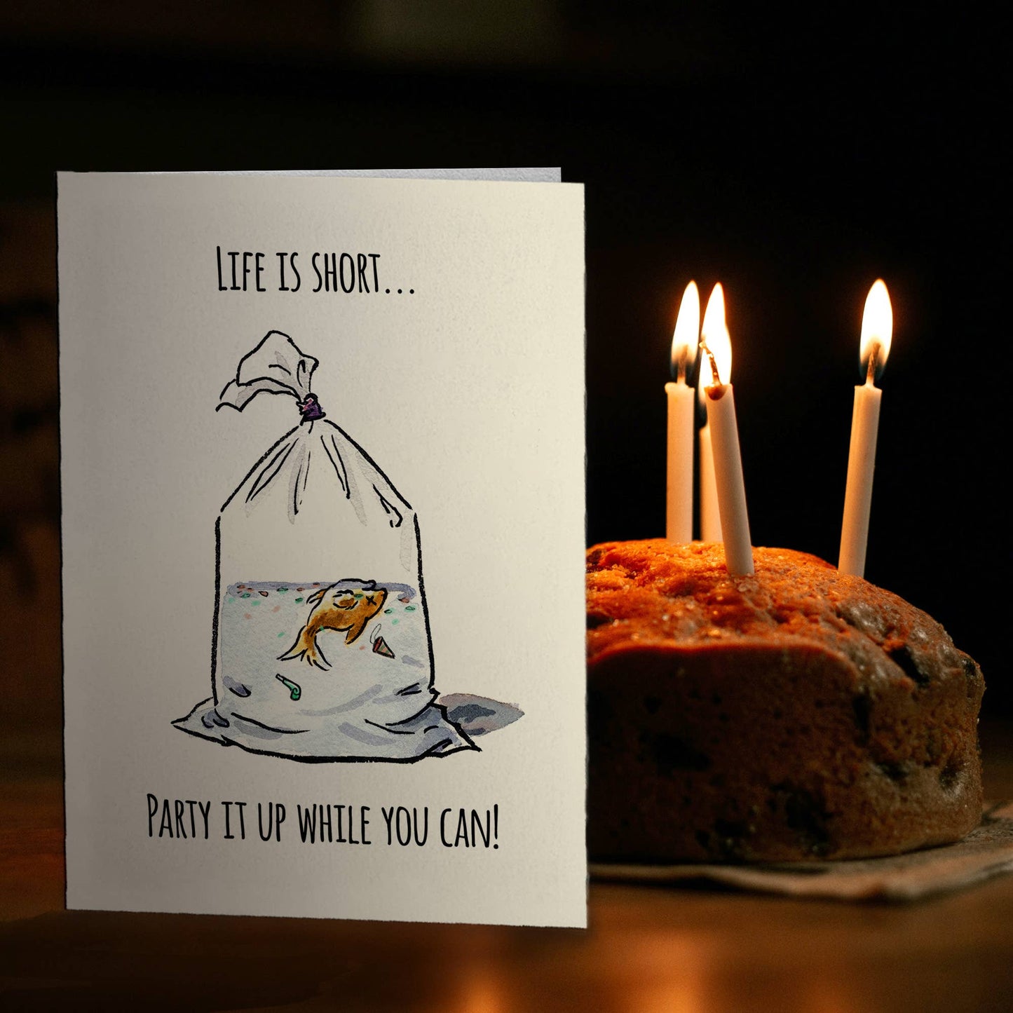 "Life is Short" - Funny Dark Humor Existential Birthday Card