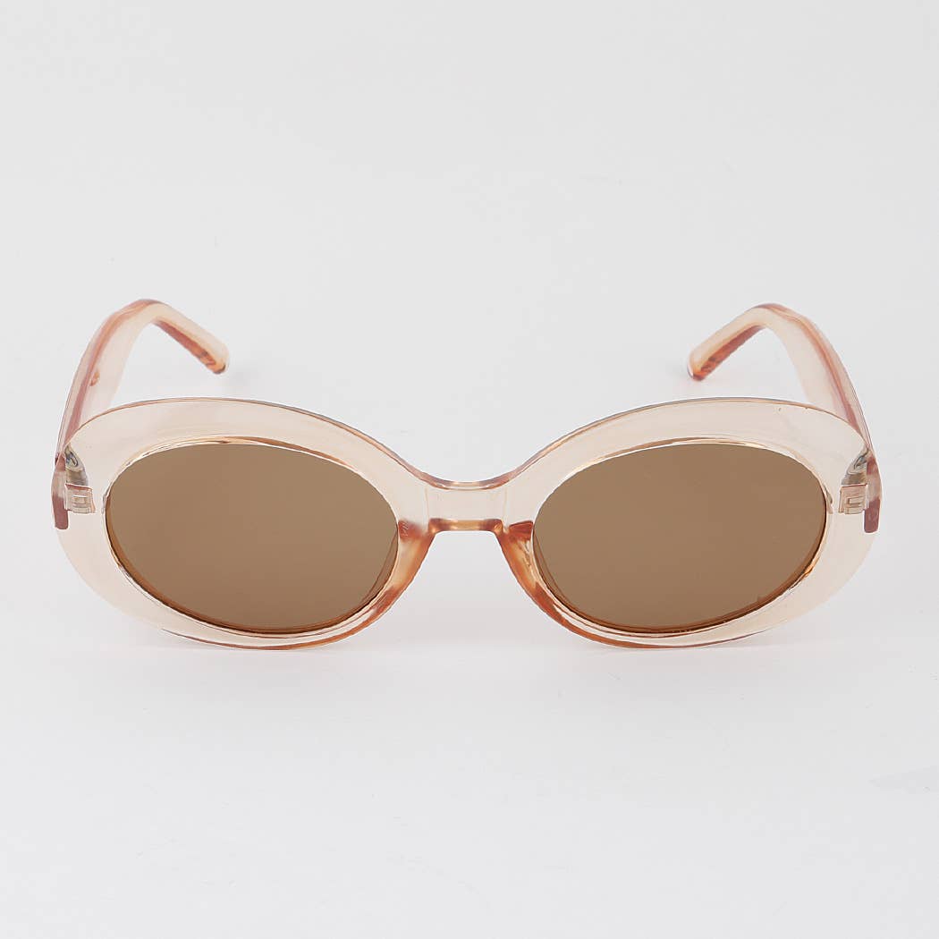 Retro Tinted Oval Sunglasses