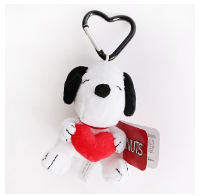 Peanuts Snoopy give you Heart Key Chain Bag Charm heart Ring