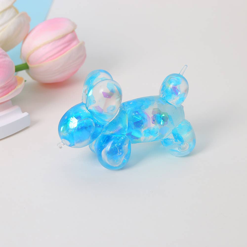Sequin Balloon Dog Slow Rising Squishy Toy