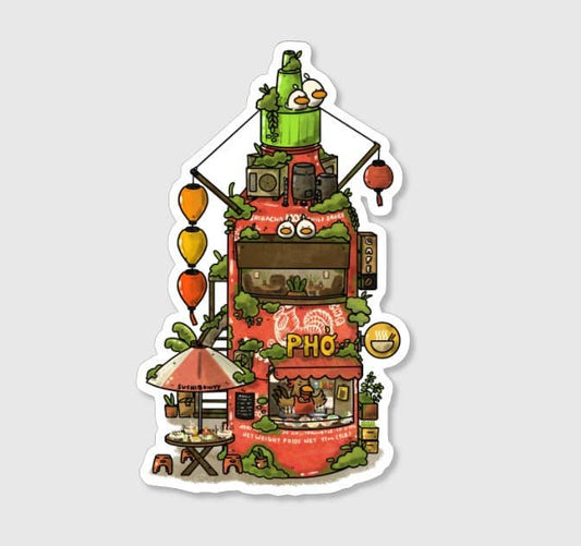 Sriracha Bottle Pho Store Vinyl Sticker
