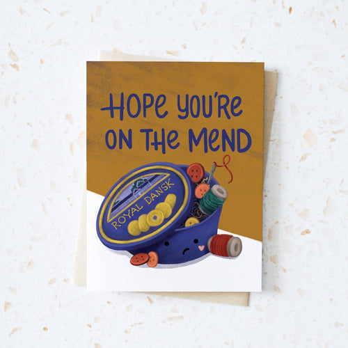 Hope You're on the Mend - Royal Dansk Tin Sympathy Card - Front & Company: Gift Store