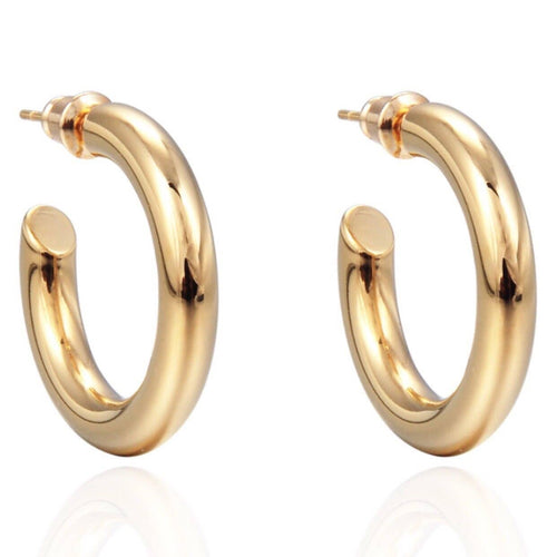 Anya 18K Gold Plated Hypoallergenic Hoop Earrings - Front & Company: Gift Store