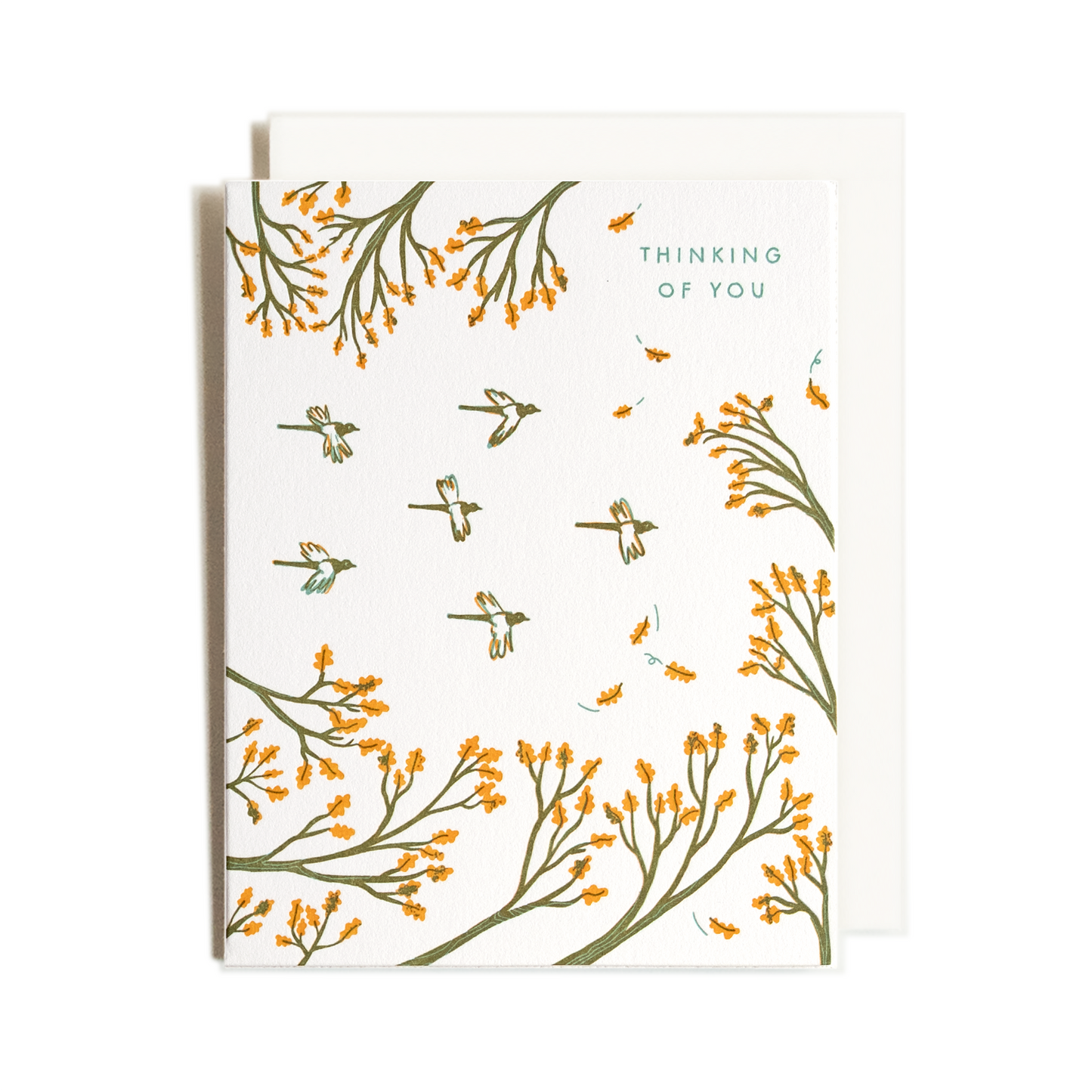 Thinking of You Birds | Letterpress Card