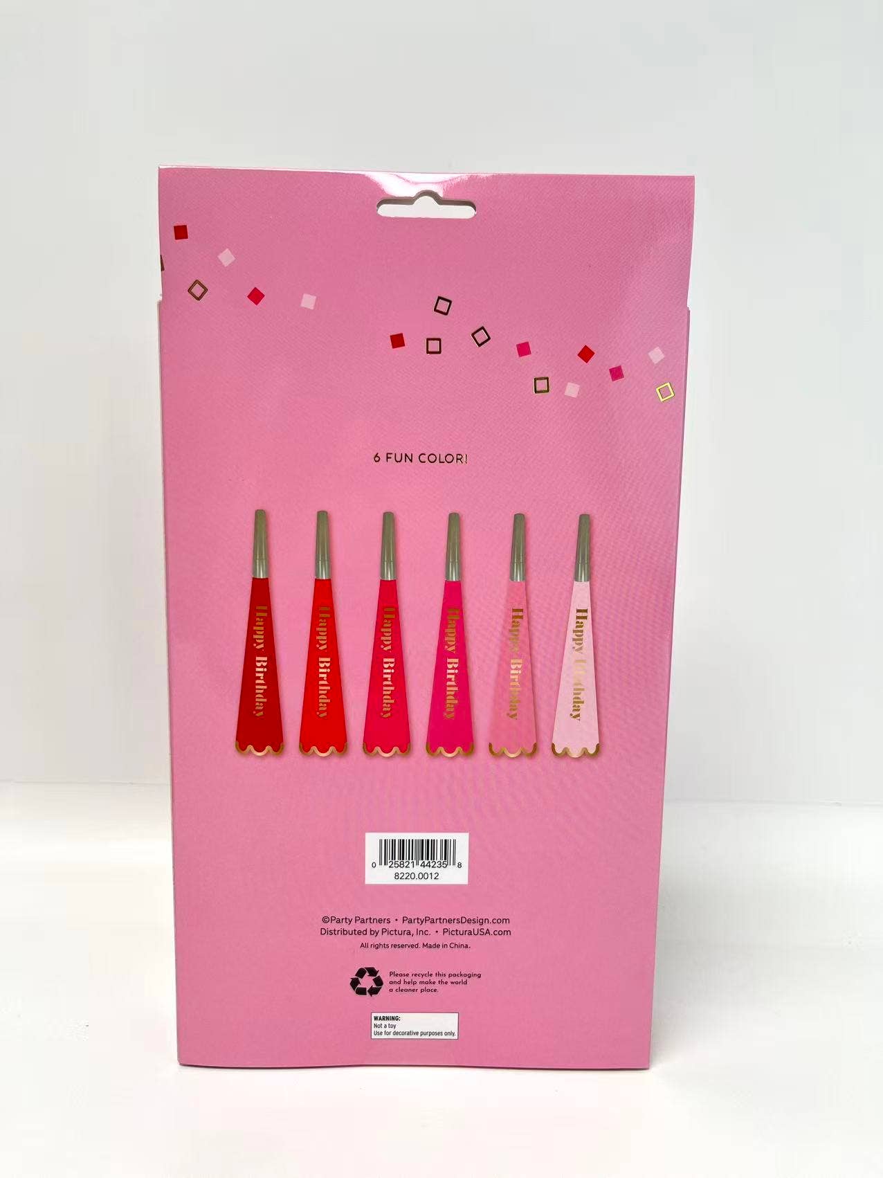 Pink Happy Birthday Tooters