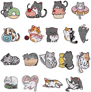 Cat embroidery patch