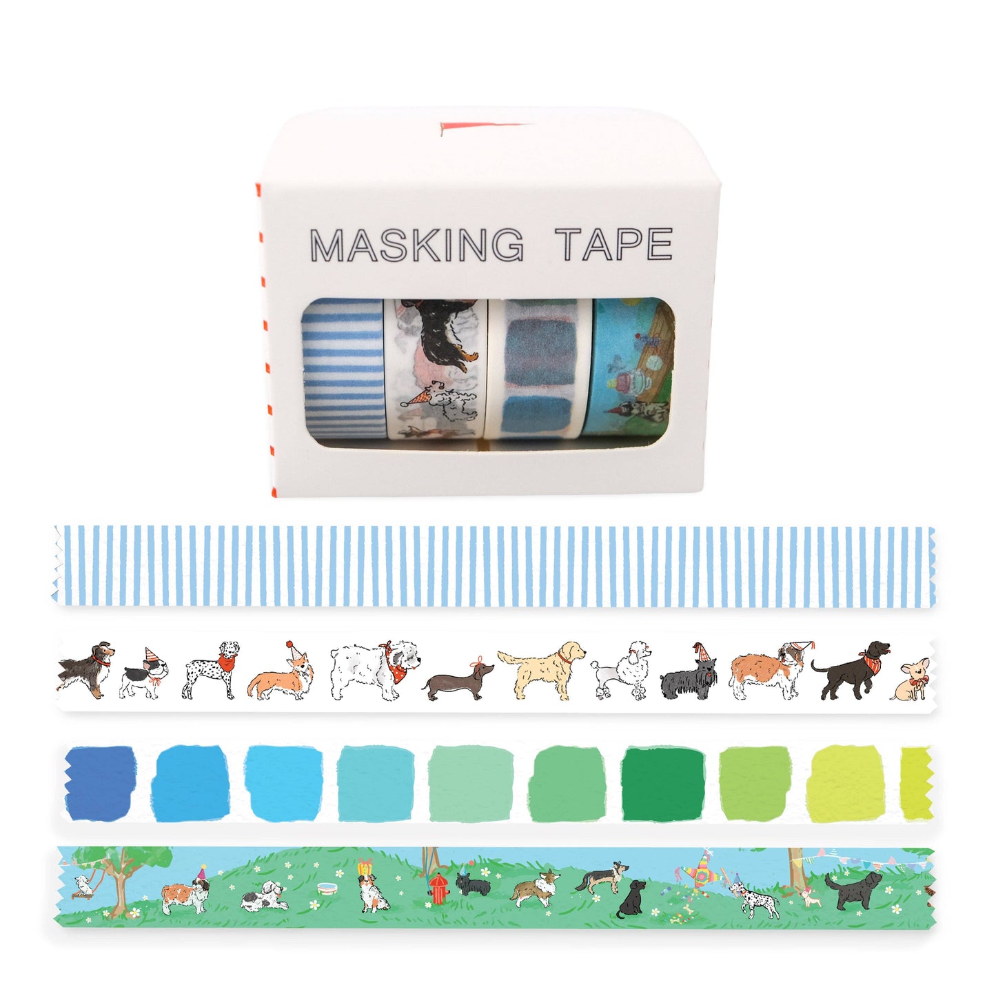 Dog Club Masking Tape Set of 4